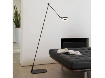 L'AMICA - LED aluminium floor lamp with swing arm by Martinelli Luce - view 2